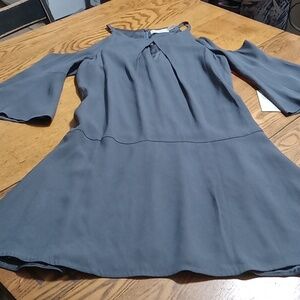 RAMY BROOK Dress Womens 6 GRAY NEW Short Sleeves Formal Party Wedding Flare Chic
